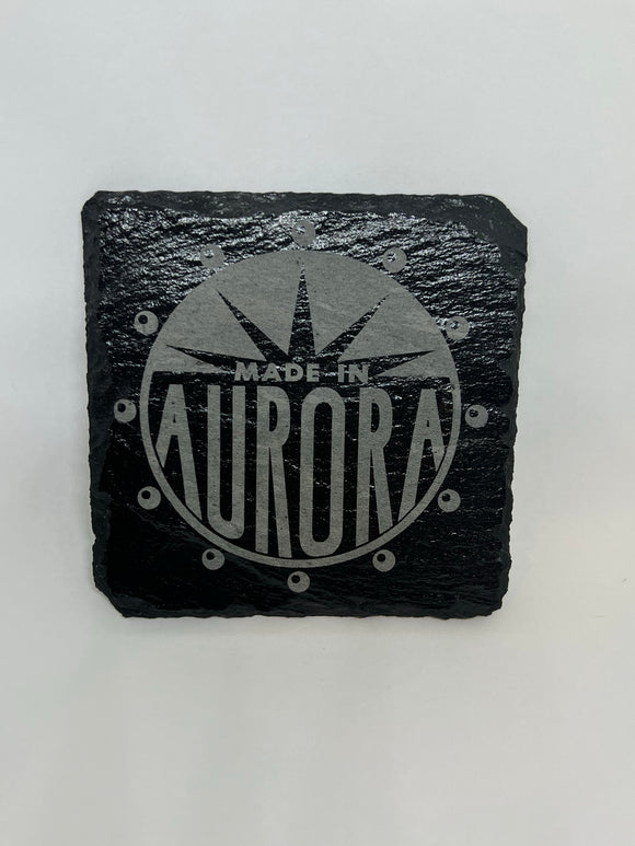 Made In Aurora Slate Coaster (set of 1)
