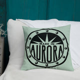 Made In Aurora Graphic Pillow -- Web Store Exclusive